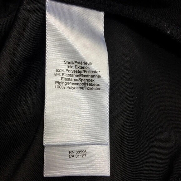 Donna Karan Blouse Short Sleeve Crew Neck Buttons Velvet Blouse Top Black Medium - Picture 7 of 10